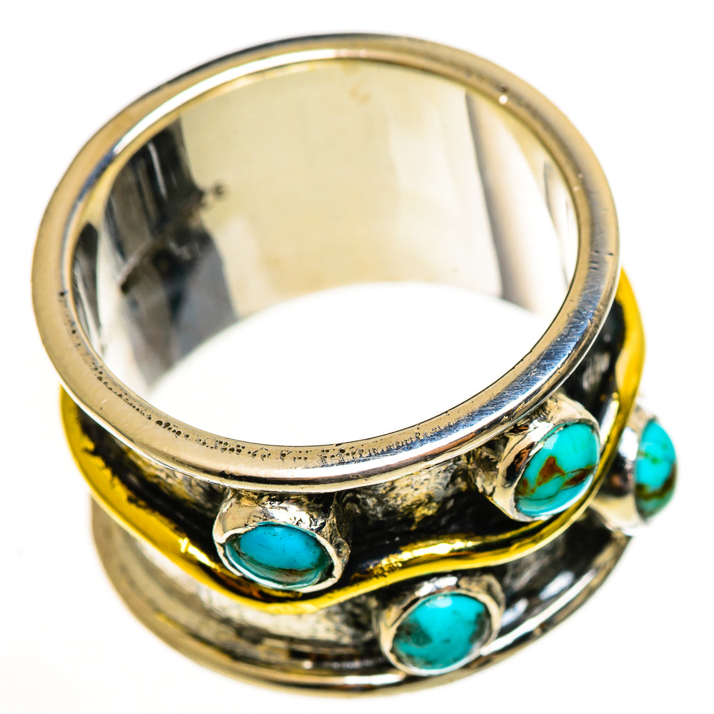 Blue Copper Composite Turquoise Rings handcrafted by Anasilvercos - RING113833 - Photo 2