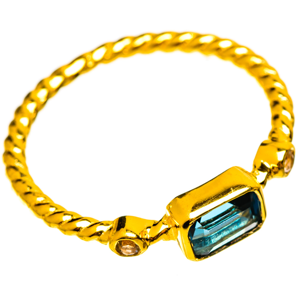 London Blue Topaz Rings handcrafted by Anasilvercos - RING113870 - Photo 2