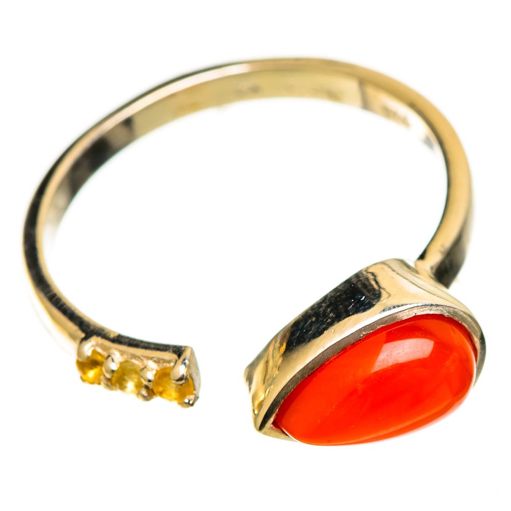 Red Coral Rings handcrafted by Anasilvercos - RING113908 - Photo 2