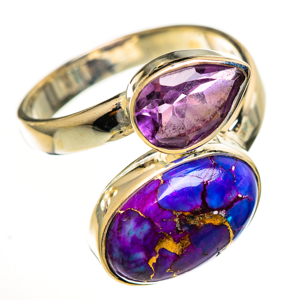 Purple Copper Composite Turquoise Rings handcrafted by Anasilvercos - RING113915 - Photo 2