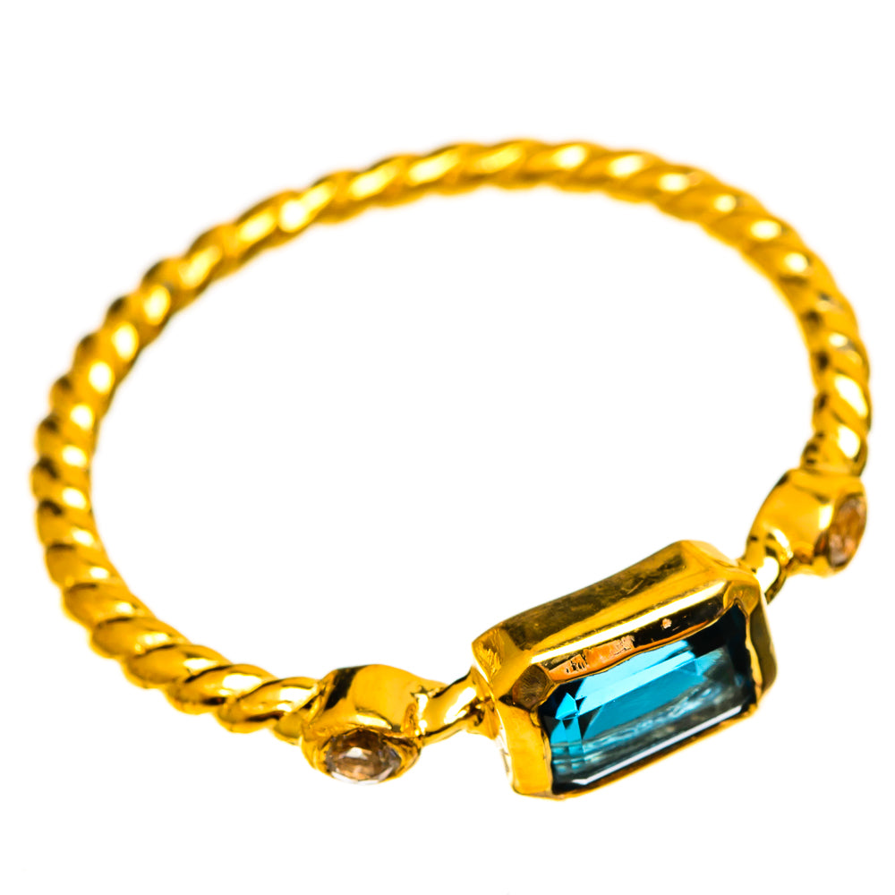 London Blue Topaz Rings handcrafted by Anasilvercos - RING113960 - Photo 2