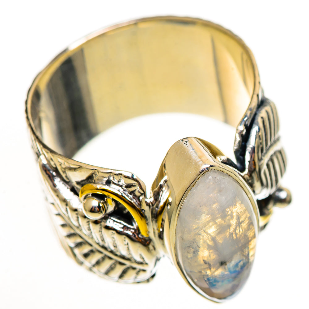 Rainbow Moonstone Rings handcrafted by Anasilvercos - RING113978 - Photo 2