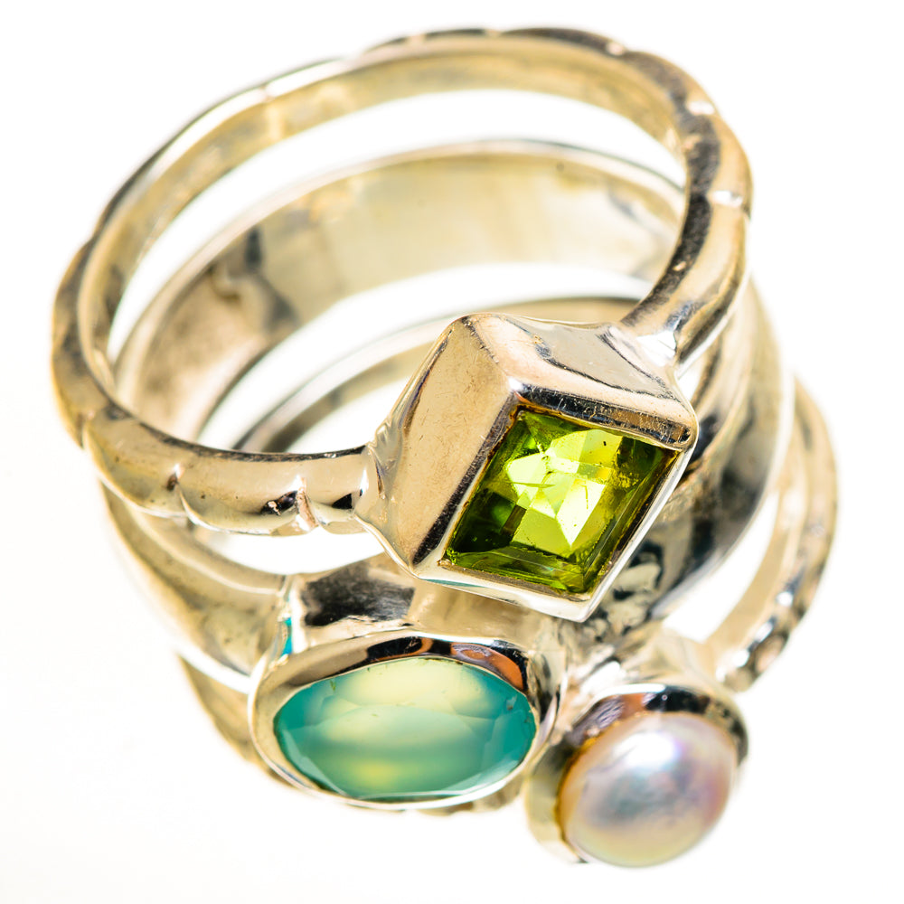 Aqua Chalcedony Rings handcrafted by Anasilvercos - RING114005 - Photo 2