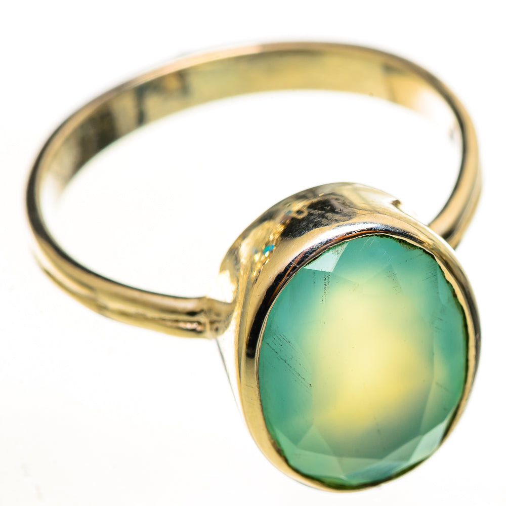 Aqua Chalcedony Rings handcrafted by Anasilvercos - RING114013 - Photo 2