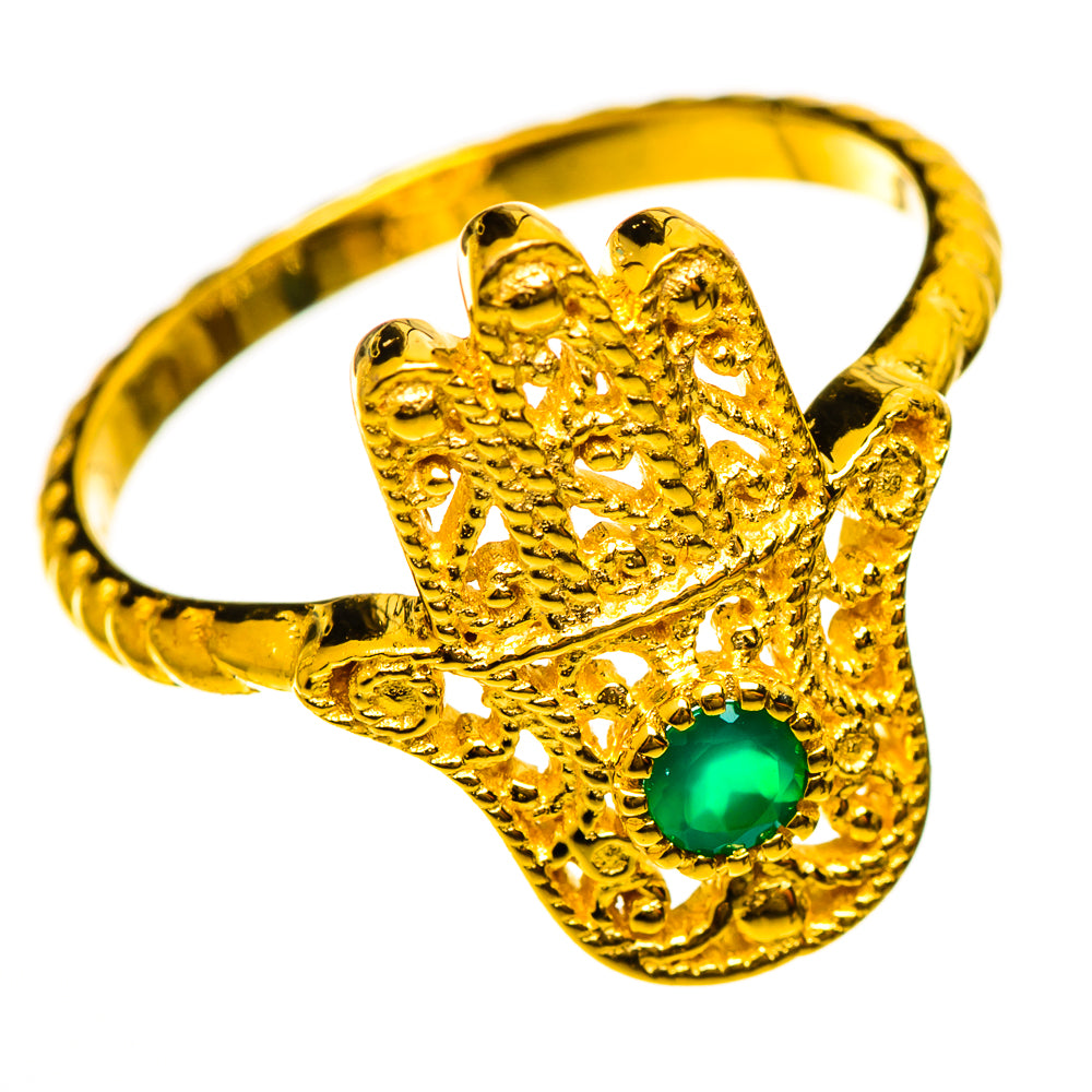 Green Onyx Rings handcrafted by Anasilvercos - RING114047 - Photo 2