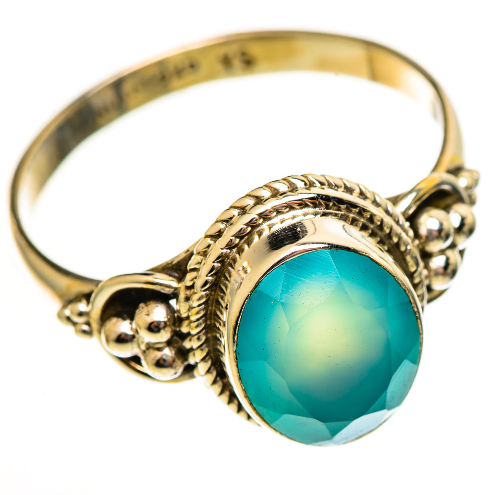 Aqua Chalcedony Rings handcrafted by Anasilvercos - RING114061 - Photo 2