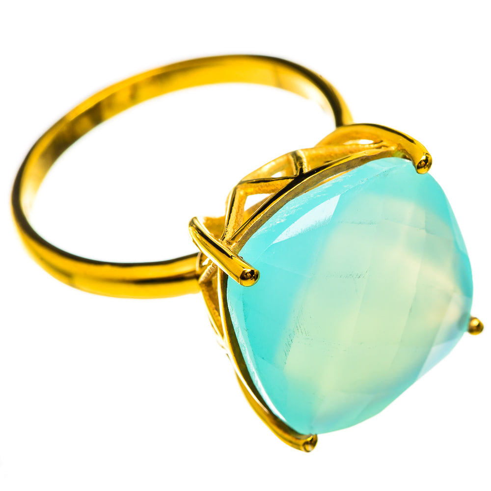 Aqua Chalcedony Rings handcrafted by Anasilvercos - RING114109 - Photo 2