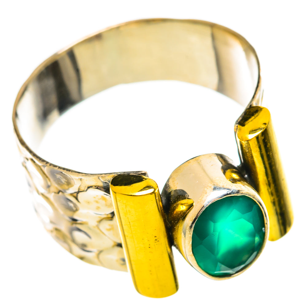 Green Onyx Rings handcrafted by Anasilvercos - RING114116 - Photo 2