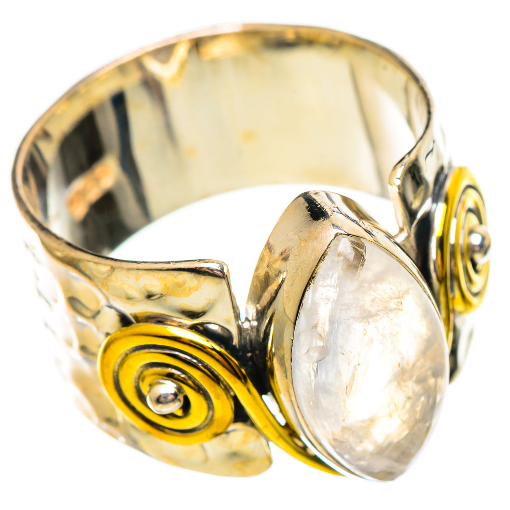 Rainbow Moonstone Rings handcrafted by Anasilvercos - RING114127 - Photo 2