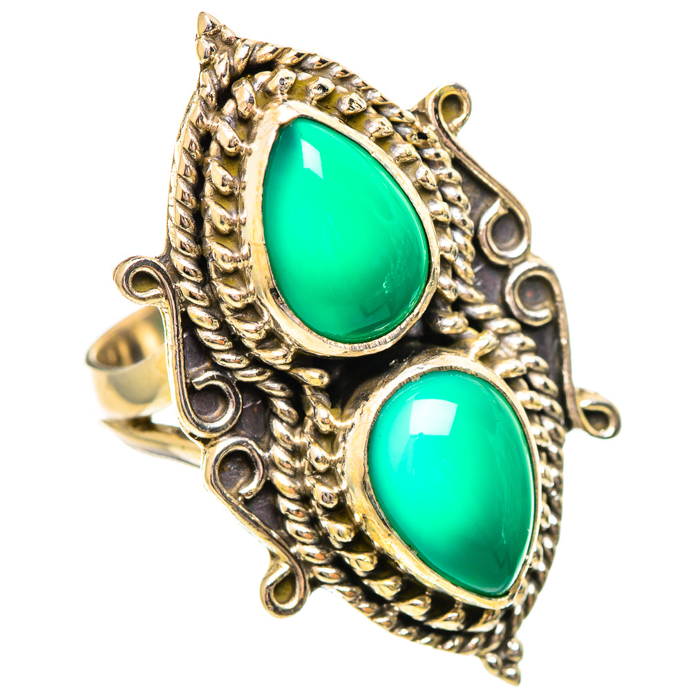 Green Onyx Rings handcrafted by Anasilvercos - RING114197 - Photo 2