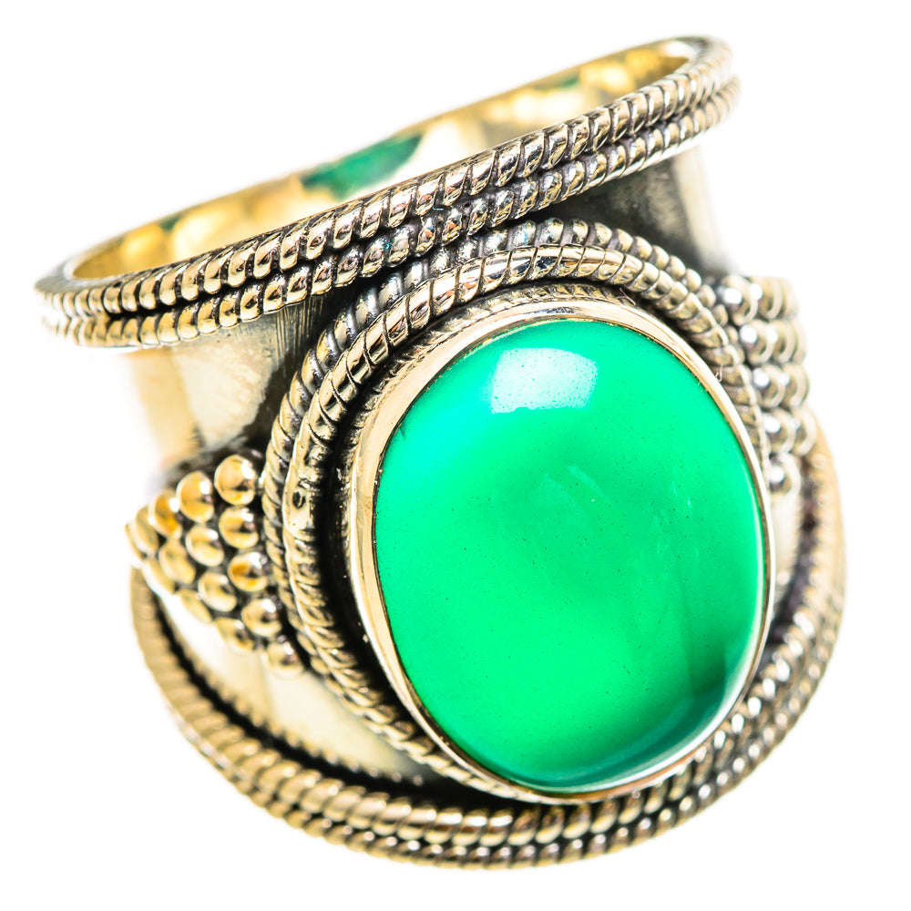Green Onyx Rings handcrafted by Anasilvercos - RING114219 - Photo 2
