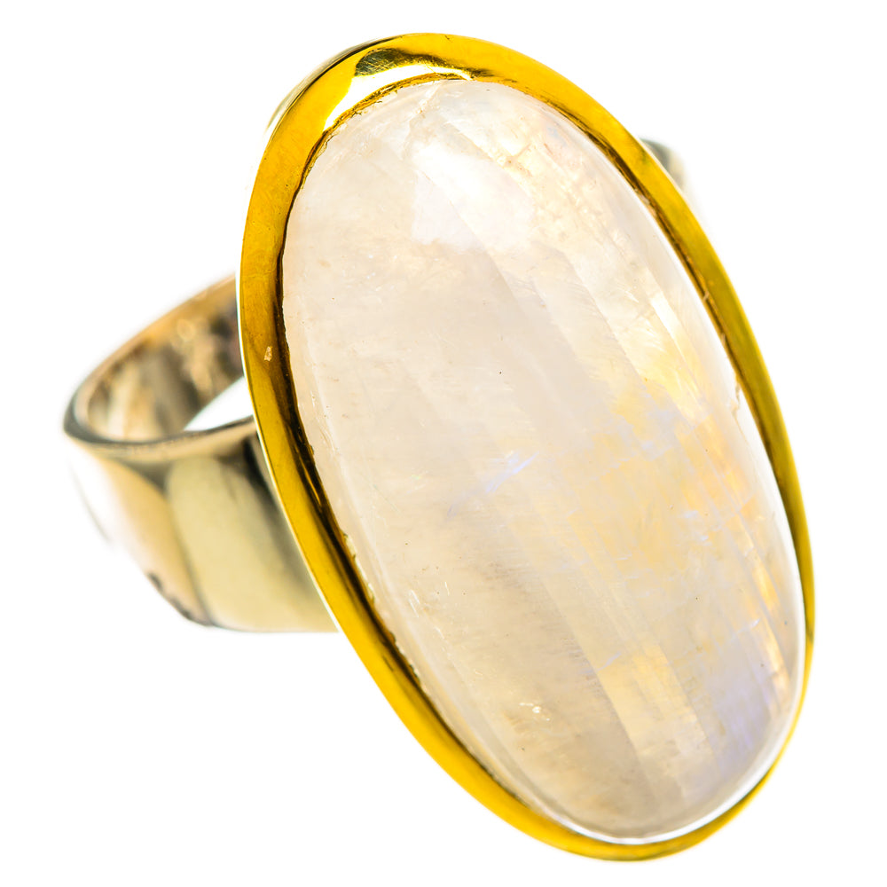 Rainbow Moonstone Rings handcrafted by Anasilvercos - RING114223 - Photo 2