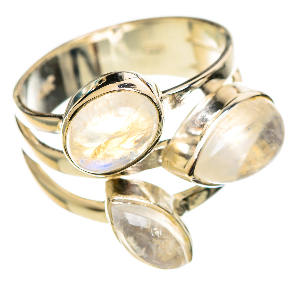 Rainbow Moonstone Rings handcrafted by Anasilvercos - RING114267 - Photo 2