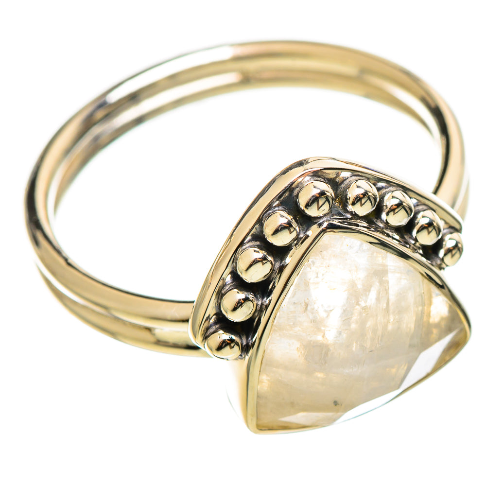 Rainbow Moonstone Rings handcrafted by Anasilvercos - RING114300 - Photo 2