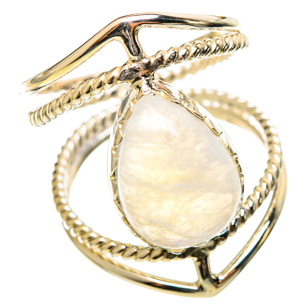 Rainbow Moonstone Rings handcrafted by Anasilvercos - RING114301 - Photo 2