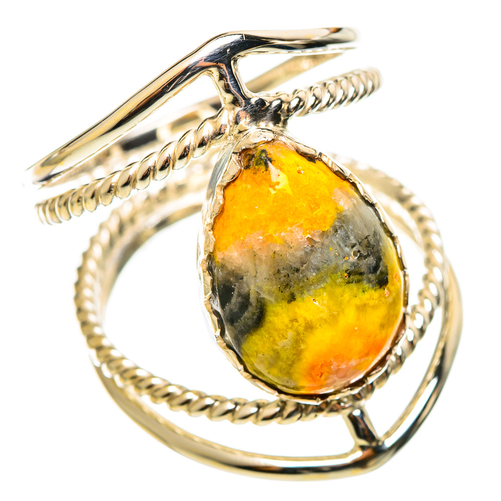 Bumble Bee Jasper Rings handcrafted by Anasilvercos - RING114329 - Photo 2