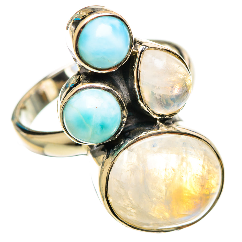 Rainbow Moonstone Rings handcrafted by Anasilvercos - RING114335 - Photo 2