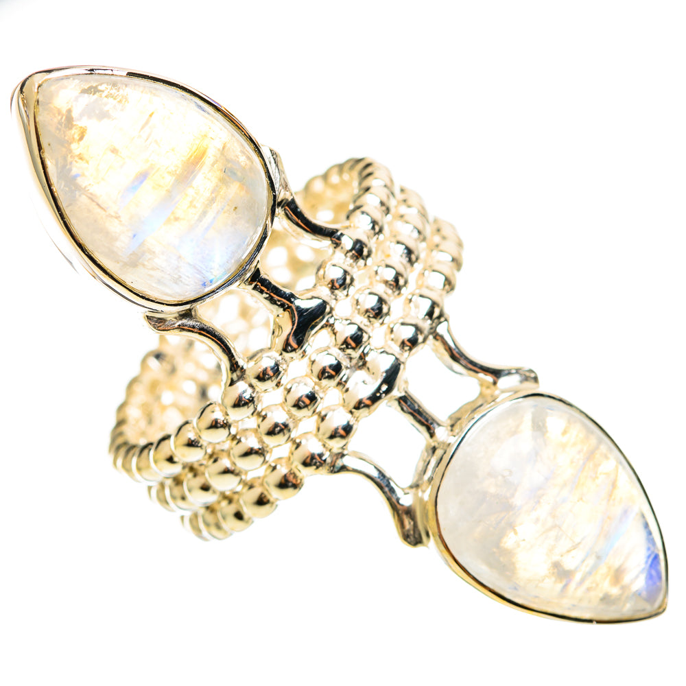 Rainbow Moonstone Rings handcrafted by Anasilvercos - RING114353 - Photo 2