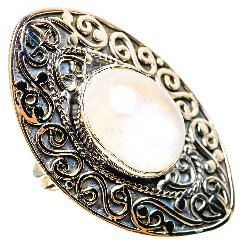 Rainbow Moonstone Rings handcrafted by Anasilvercos - RING114370 - Photo 2