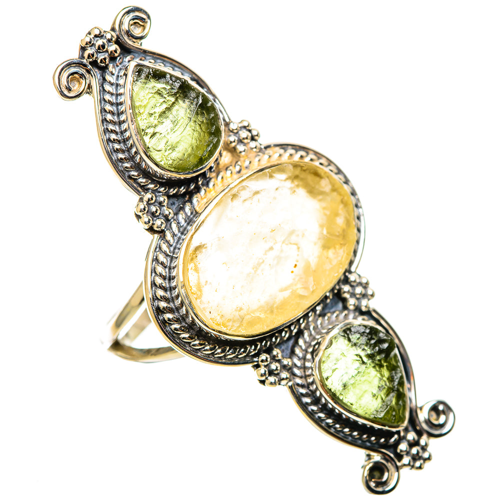 Libyan Desert Glass Rings handcrafted by Anasilvercos - RING114379 - Photo 2