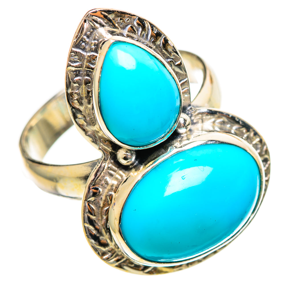 Sleeping Beauty Turquoise Rings handcrafted by Anasilvercos - RING114398 - Photo 2