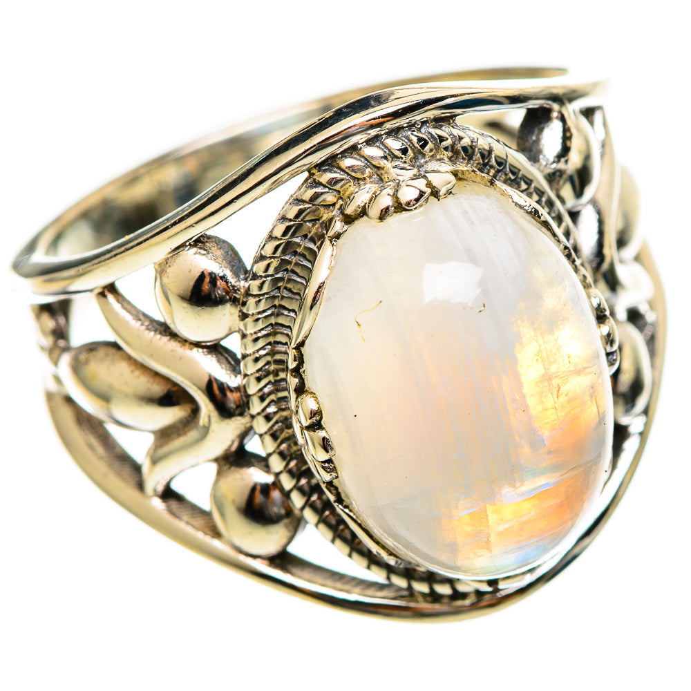 Rainbow Moonstone Rings handcrafted by Anasilvercos - RING114421 - Photo 2