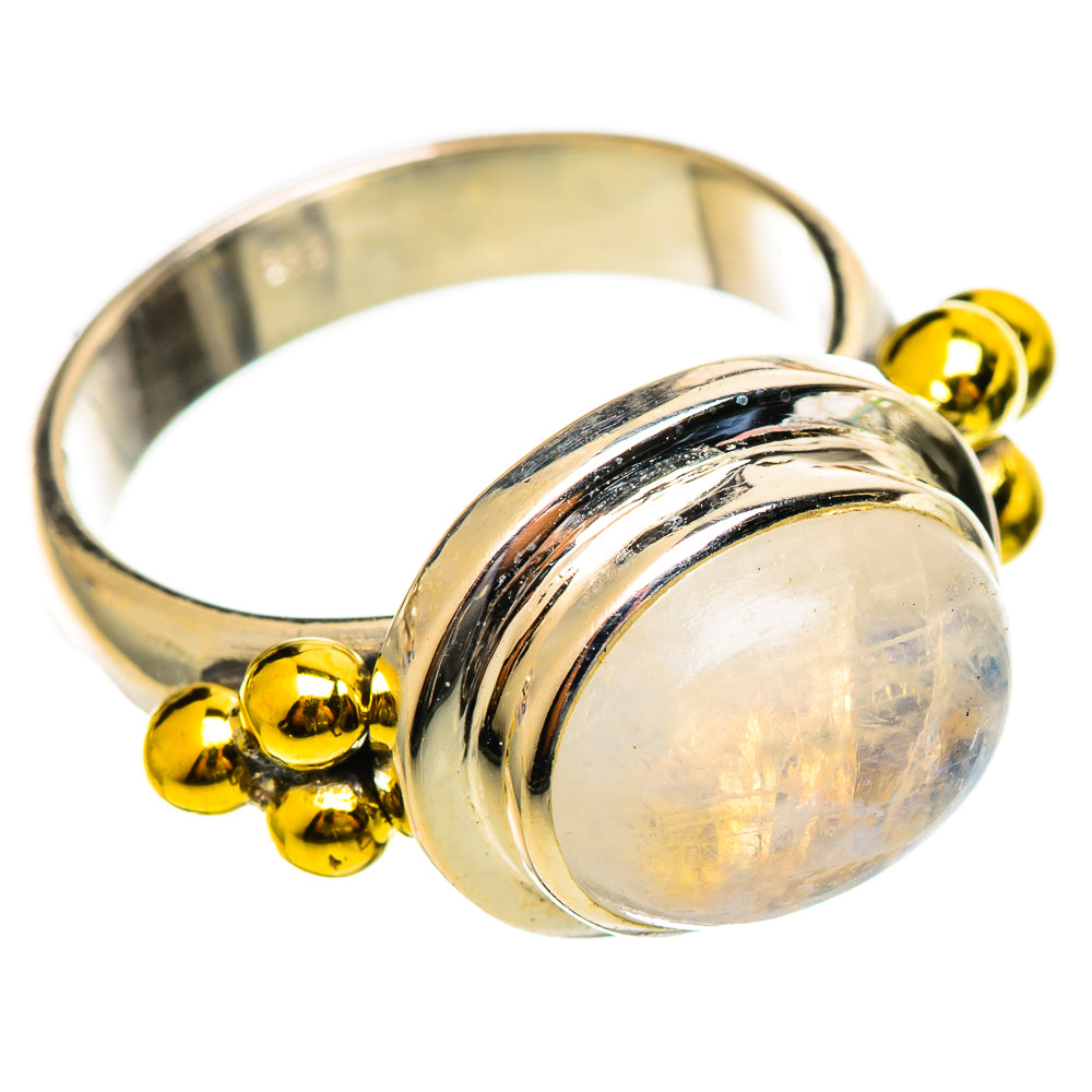 Rainbow Moonstone Rings handcrafted by Anasilvercos - RING114422 - Photo 2