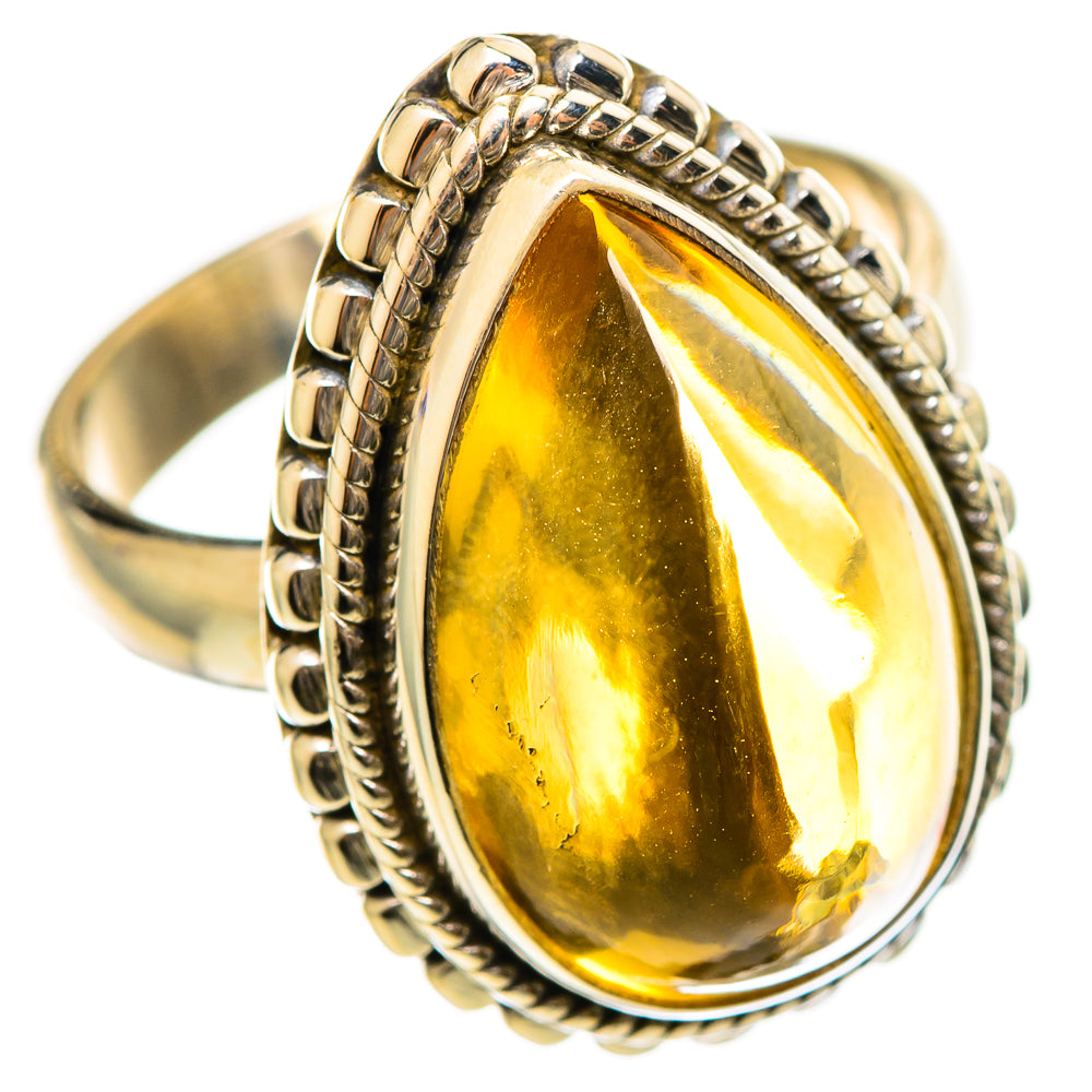 Citrine Sugarloaf Rings handcrafted by Anasilvercos - RING114435 - Photo 2