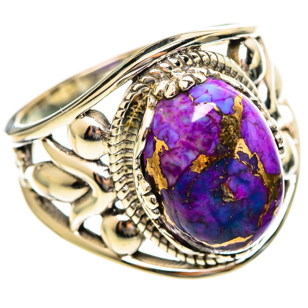 Purple Copper Composite Turquoise Rings handcrafted by Anasilvercos - RING114447 - Photo 2