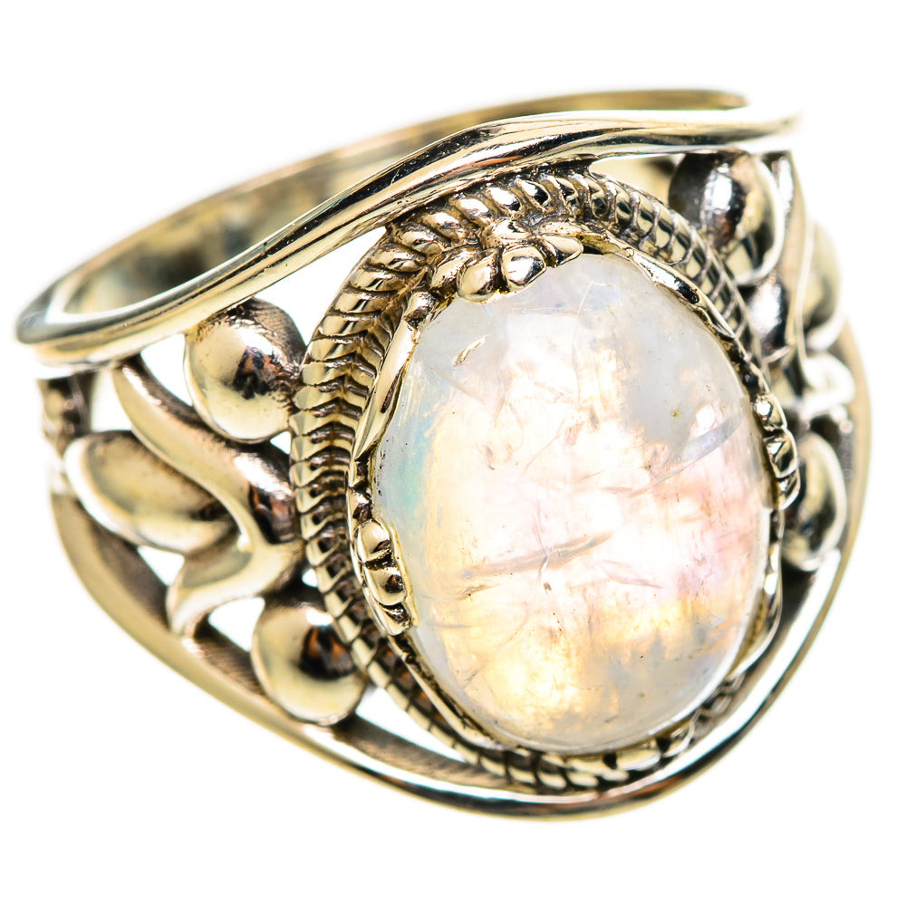 Rainbow Moonstone Rings handcrafted by Anasilvercos - RING114453 - Photo 2