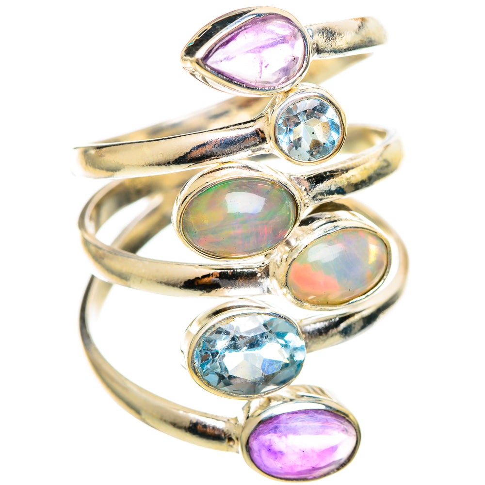 Ethiopian Opal Rings handcrafted by Anasilvercos - RING114454 - Photo 2