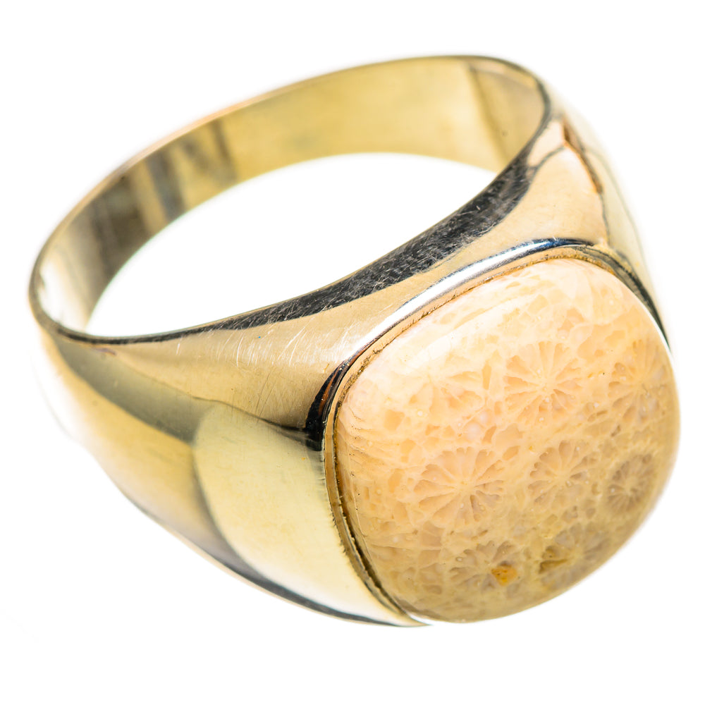 Fossil Coral Rings handcrafted by Anasilvercos - RING114512 - Photo 2