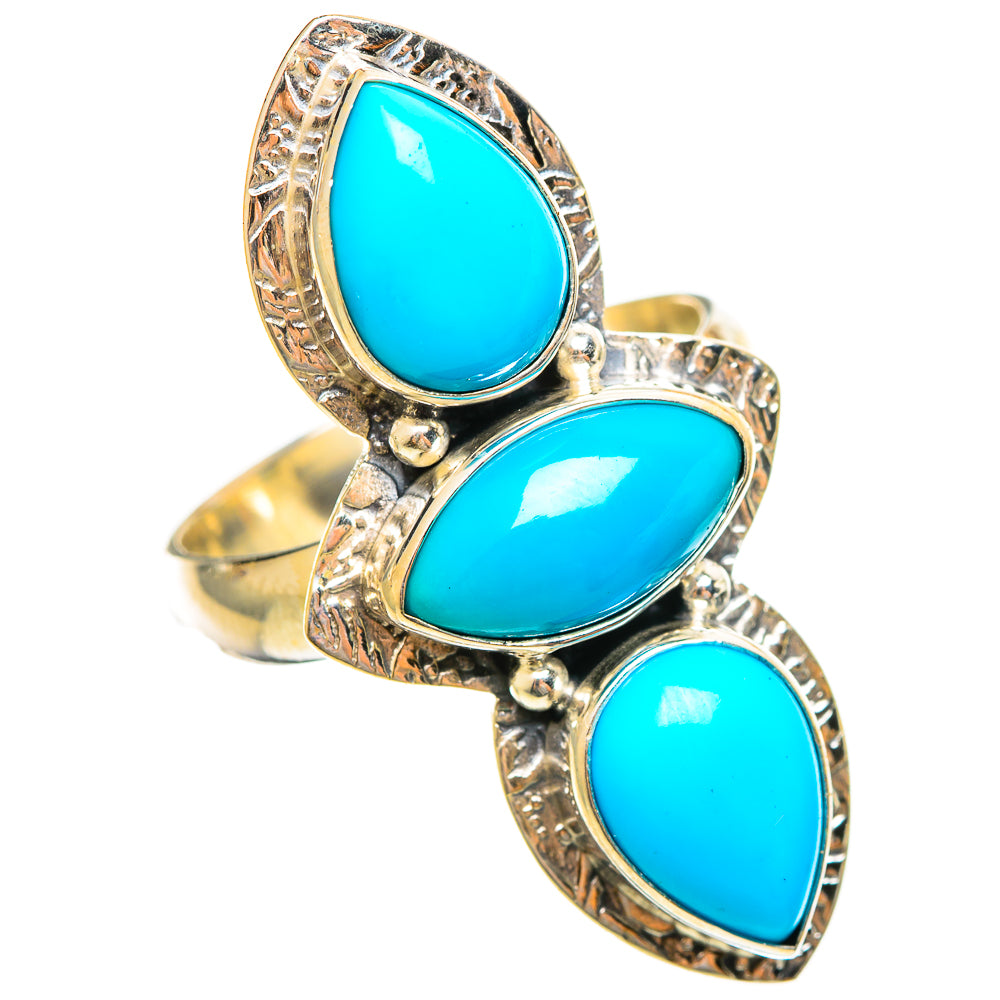 Sleeping Beauty Turquoise Rings handcrafted by Anasilvercos - RING114517 - Photo 2