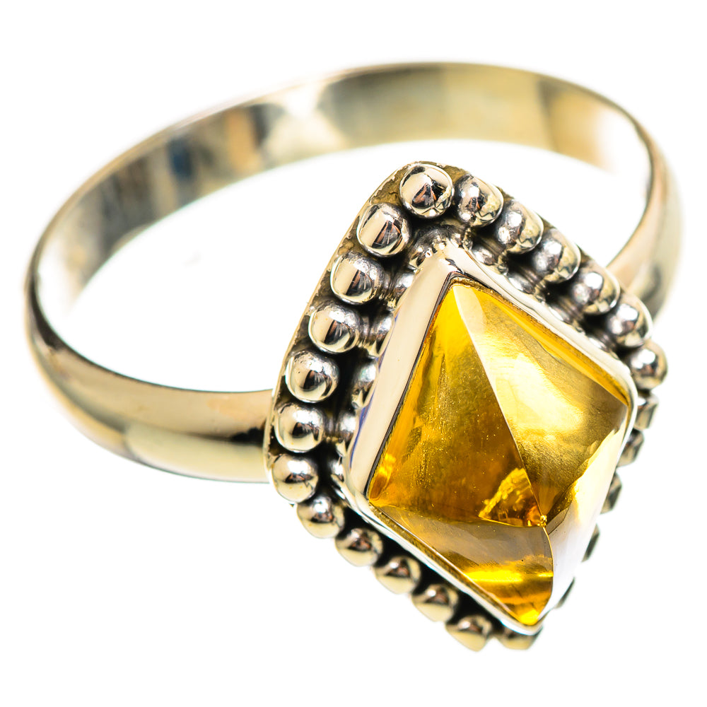 Citrine Sugarloaf Rings handcrafted by Anasilvercos - RING114524 - Photo 2
