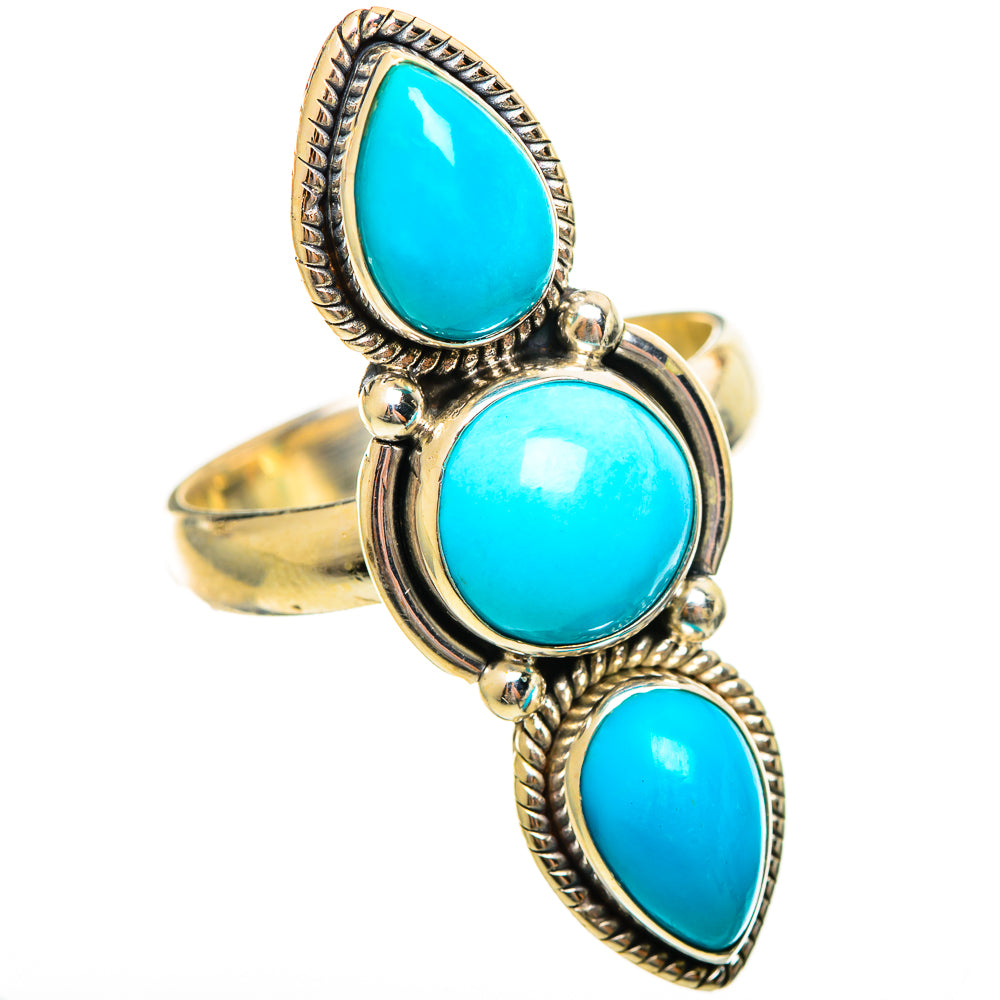 Sleeping Beauty Turquoise Rings handcrafted by Anasilvercos - RING114550 - Photo 2