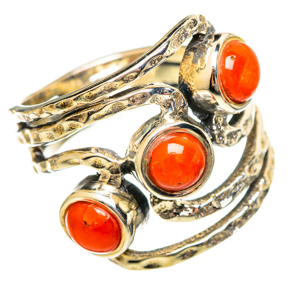 Mediterranean Red Coral Rings handcrafted by Anasilvercos - RING114560 - Photo 2