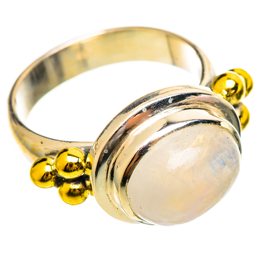 Rainbow Moonstone Rings handcrafted by Anasilvercos - RING114585 - Photo 2