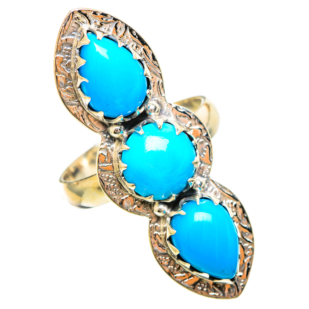 Sleeping Beauty Turquoise Rings handcrafted by Anasilvercos - RING114589 - Photo 2