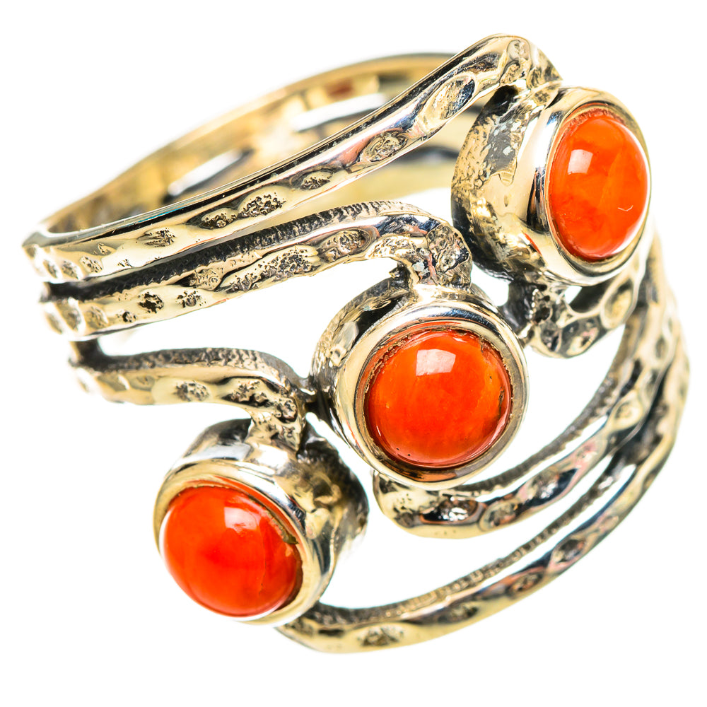 Mediterranean Red Coral Rings handcrafted by Anasilvercos - RING114643 - Photo 2