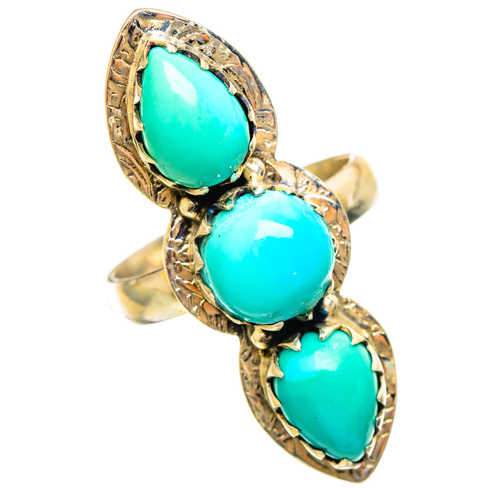 Sleeping Beauty Turquoise Rings handcrafted by Anasilvercos - RING114658 - Photo 2