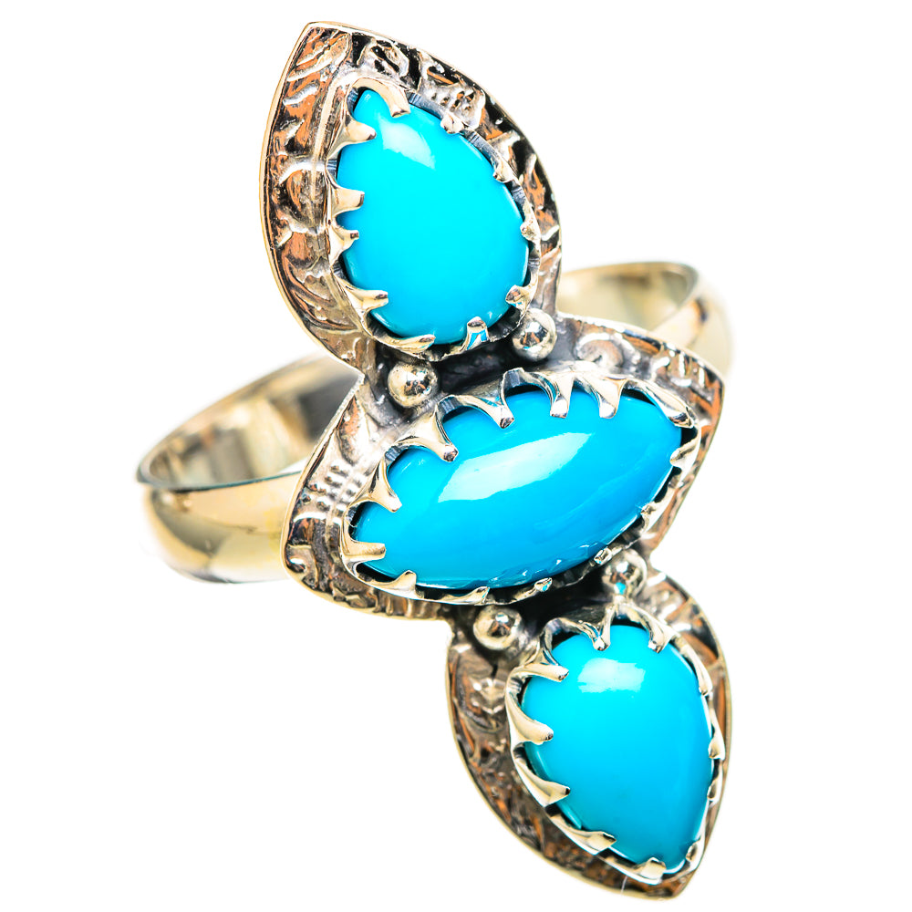Sleeping Beauty Turquoise Rings handcrafted by Anasilvercos - RING114697 - Photo 2