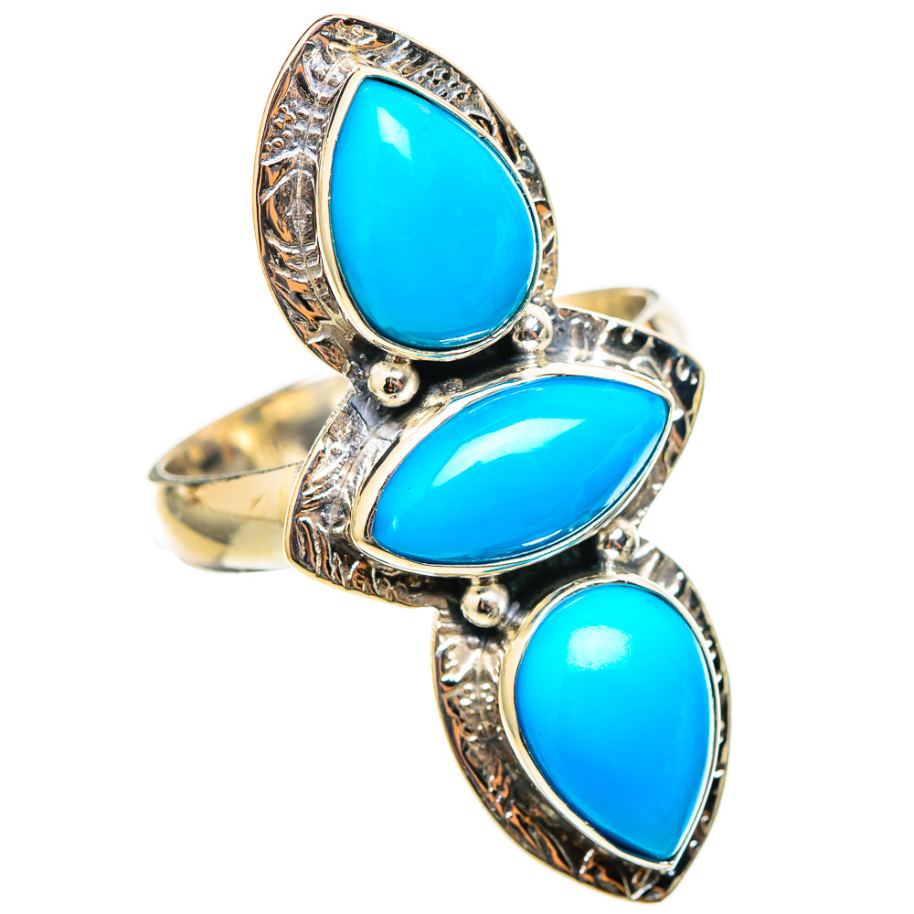 Sleeping Beauty Turquoise Rings handcrafted by Anasilvercos - RING114723 - Photo 2
