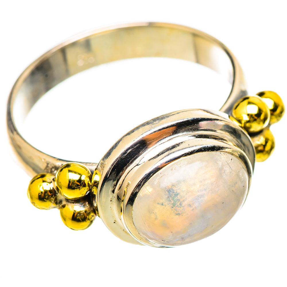 Rainbow Moonstone Rings handcrafted by Anasilvercos - RING114741 - Photo 2