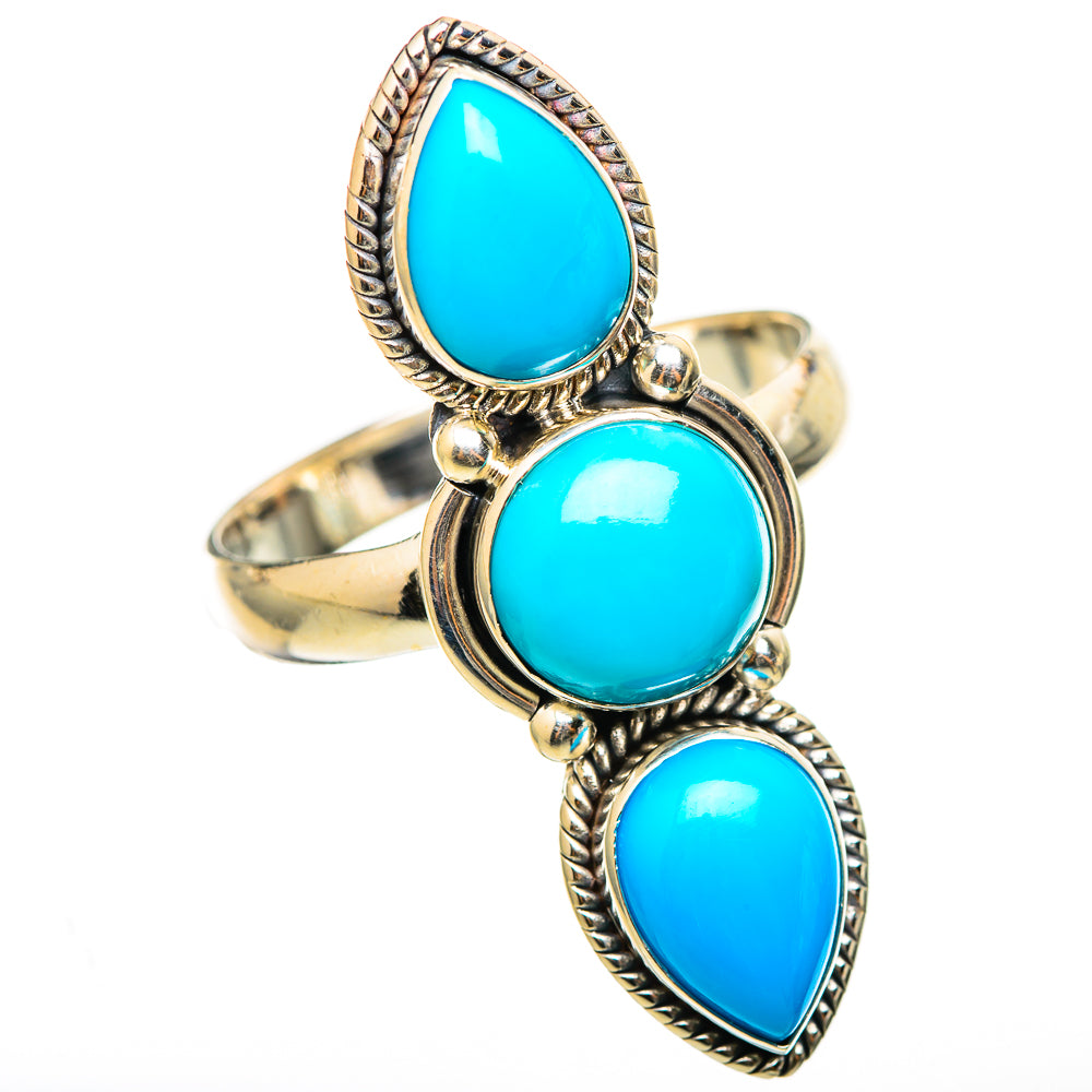 Sleeping Beauty Turquoise Rings handcrafted by Anasilvercos - RING114751 - Photo 2