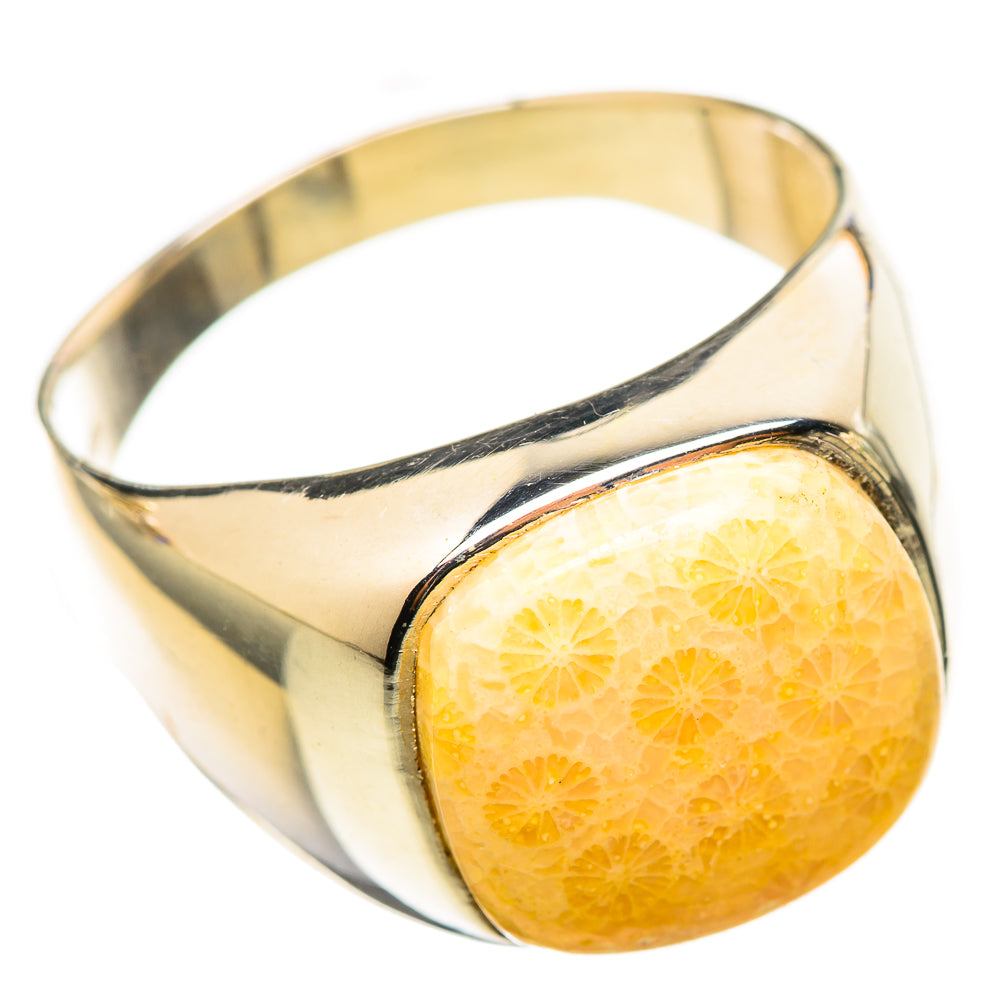 Fossil Coral Rings handcrafted by Anasilvercos - RING114755 - Photo 2