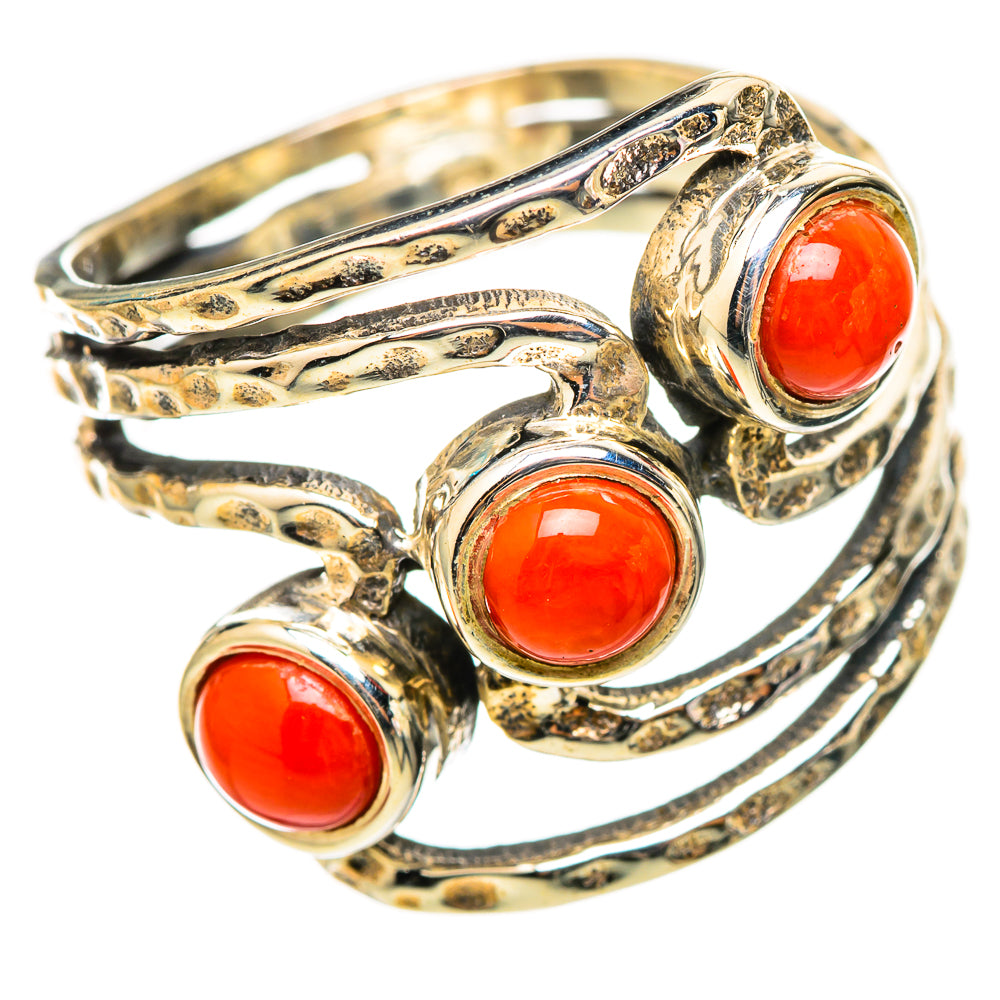 Mediterranean Red Coral Rings handcrafted by Anasilvercos - RING114760 - Photo 2