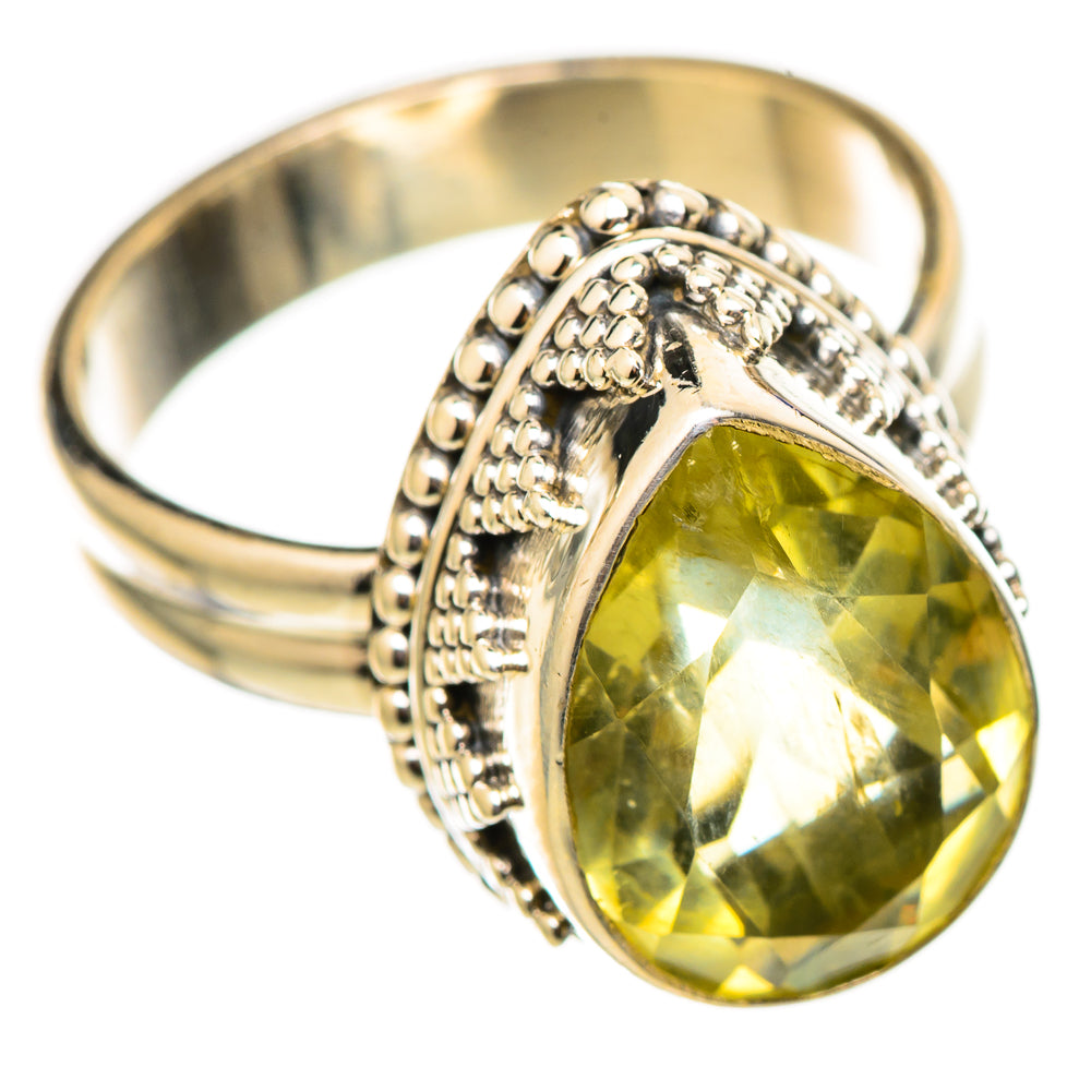 Lemon Quartz Rings handcrafted by Anasilvercos - RING114792 - Photo 2