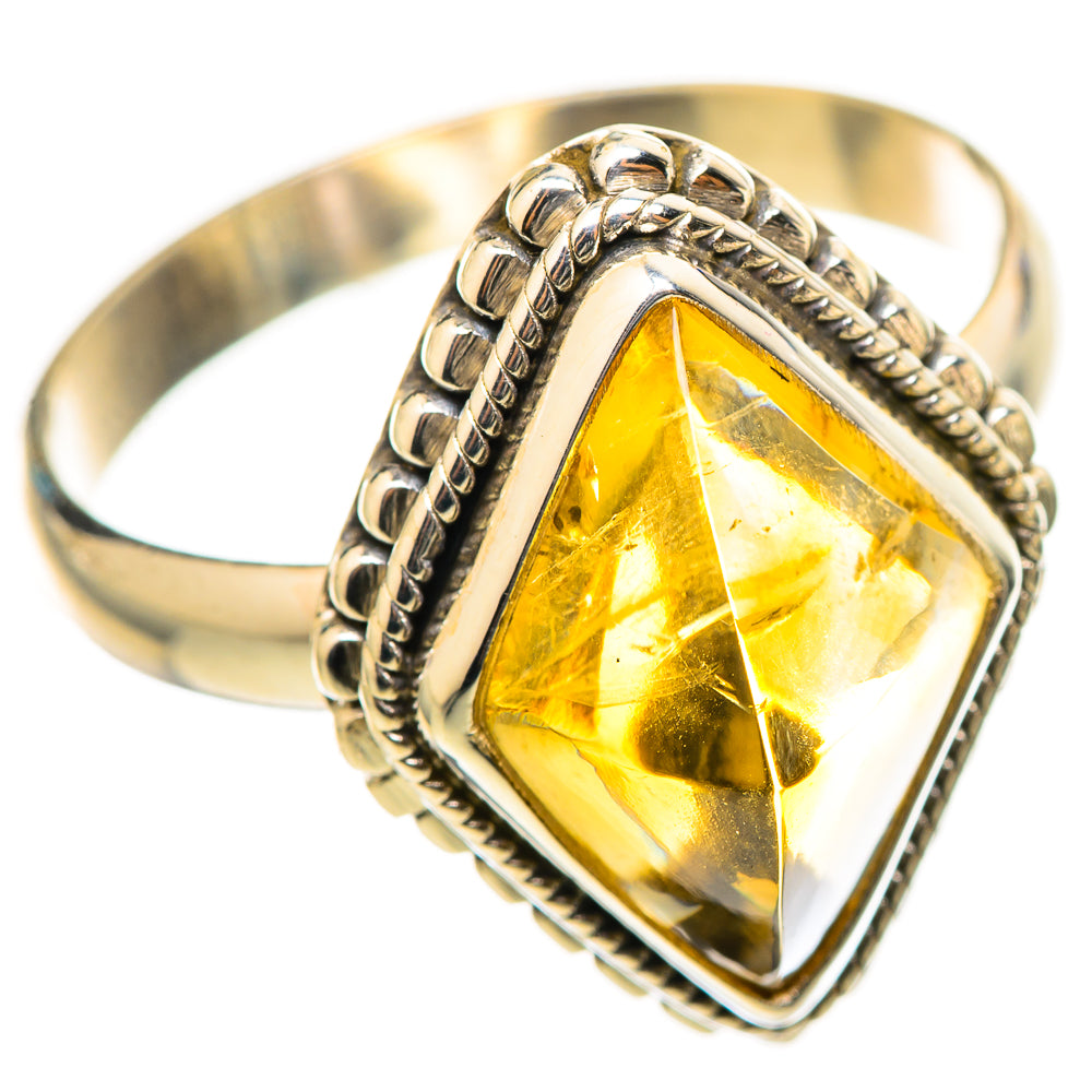 Citrine Sugarloaf Rings handcrafted by Anasilvercos - RING114801 - Photo 2