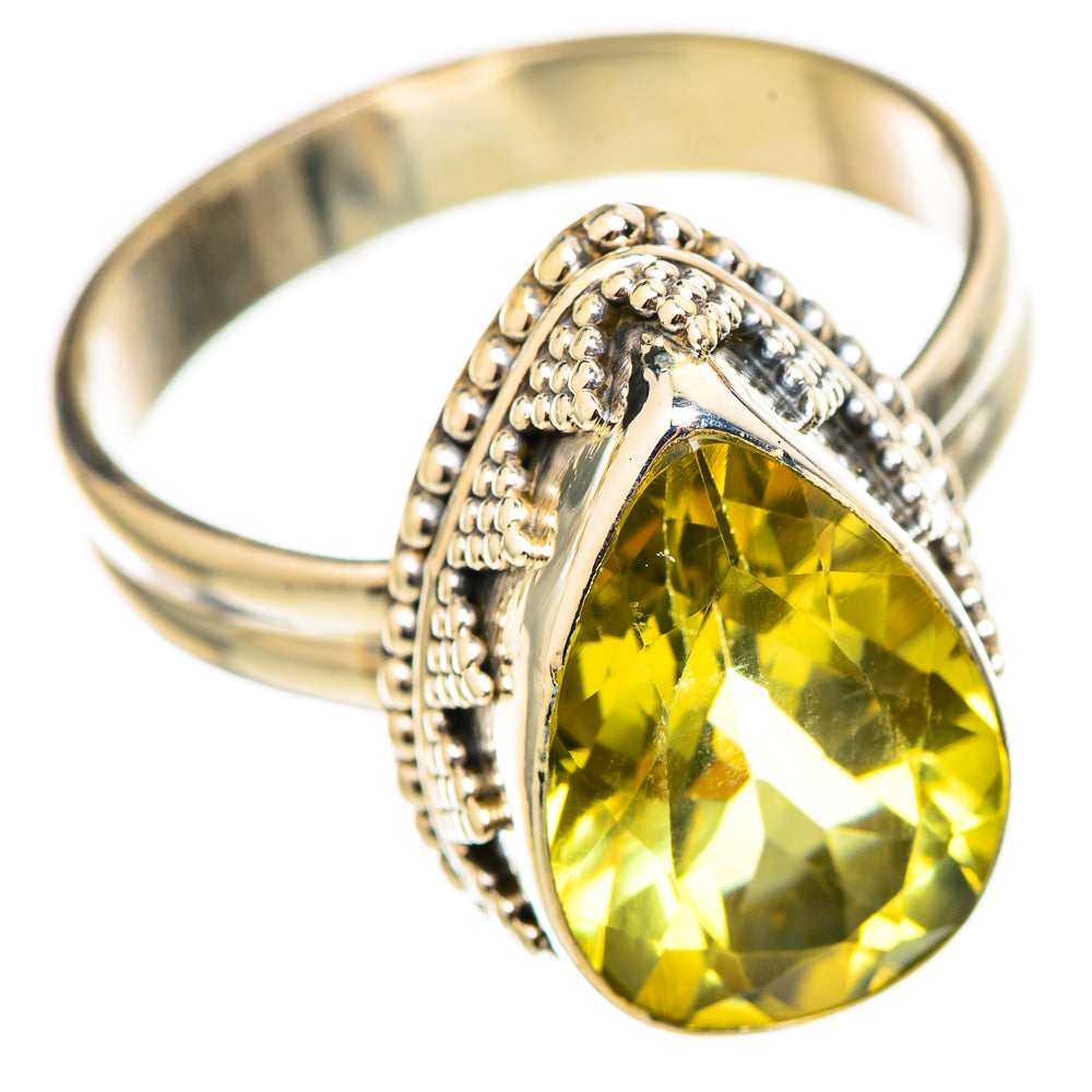Lemon Quartz Rings handcrafted by Anasilvercos - RING114816 - Photo 2