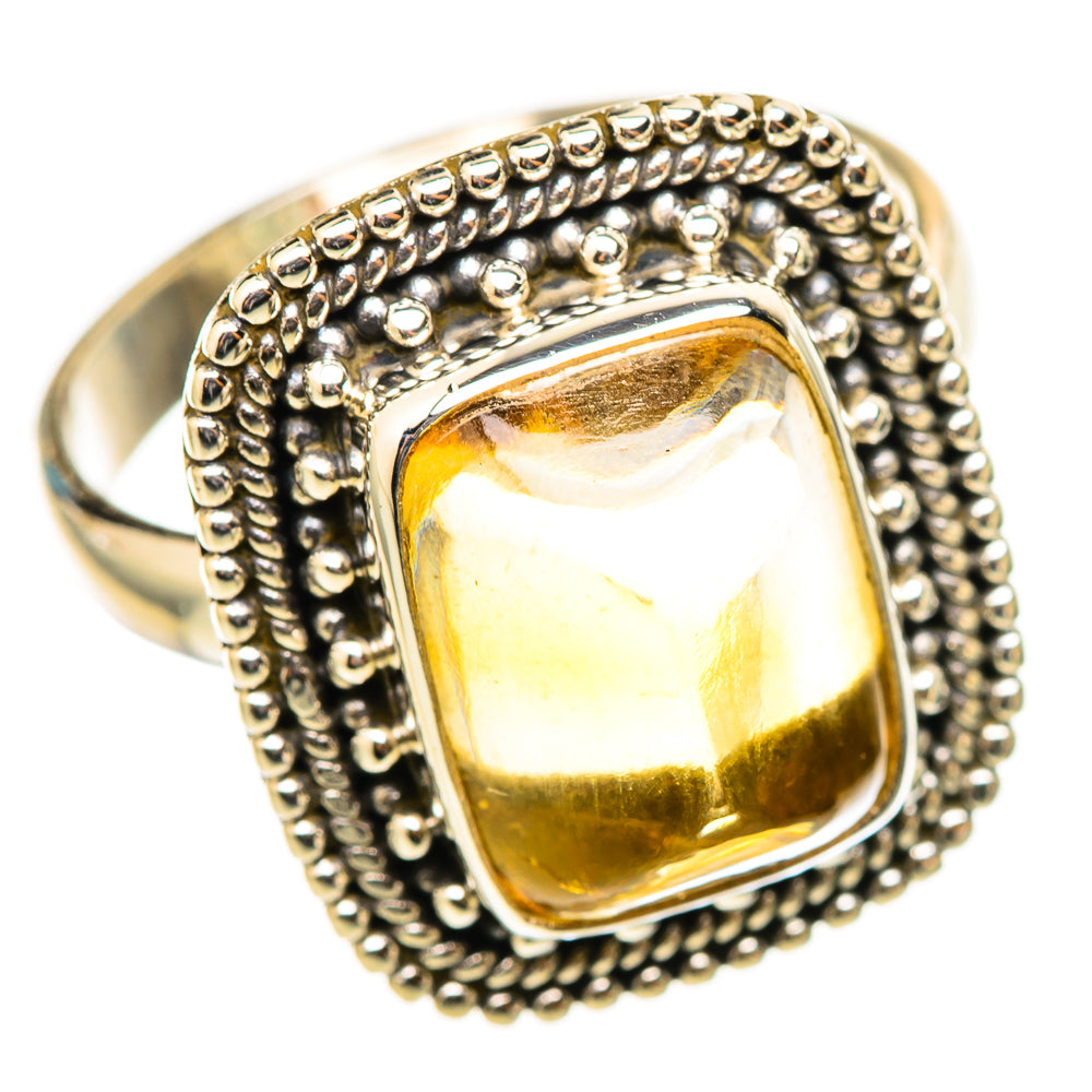 Citrine Sugarloaf Rings handcrafted by Anasilvercos - RING114823 - Photo 2